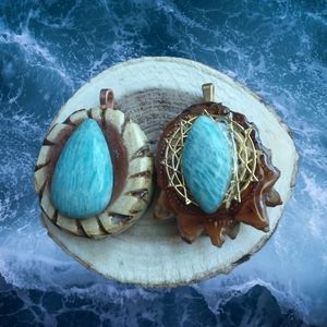 Amazonite Pendant Duo